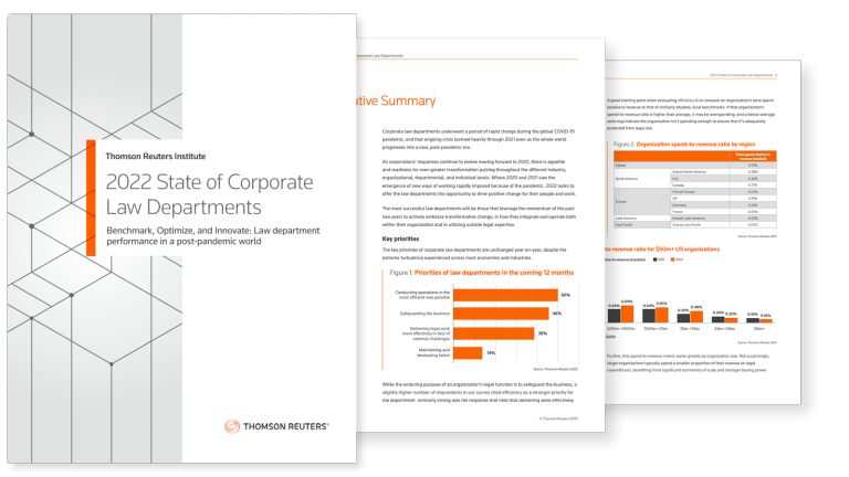 2022 State of Corporate Law Departments report