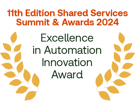 The image of award - 11th Edition Shared Services SUmmit & Awards 2024 - Excellence in Automation Innovation Award