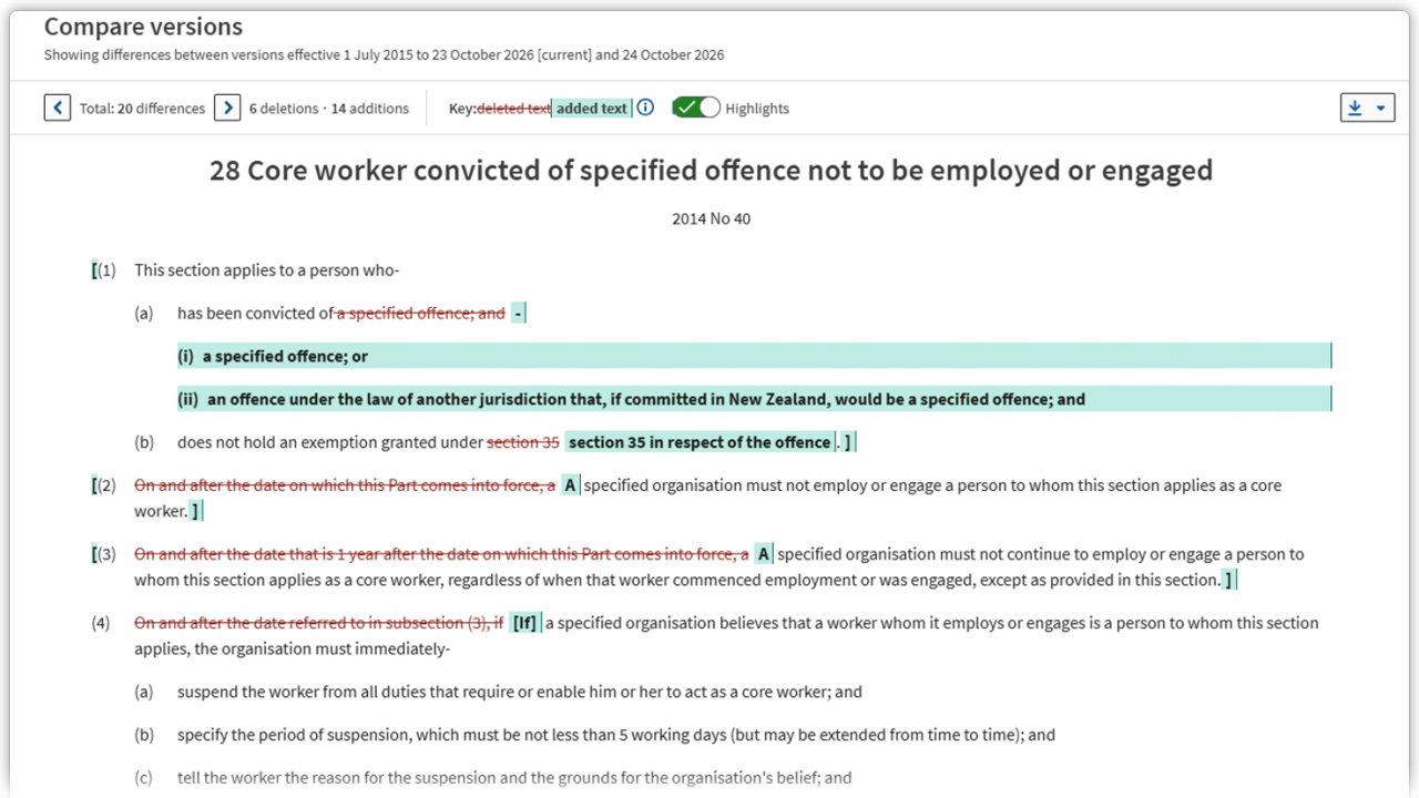 Discover how legislation has changed with Statutes Compare